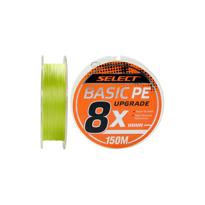 Шнур Select Basic PE X8 150m (салатовый) #1.2/0.16mm 20LB/9.3kg Шнур Select Basic PE X8 150m (салатовый) #1.2/0.16mm 20LB/9.3kg