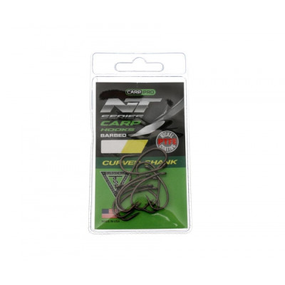 Крючки Карповые CARP PRO Curved Shank NT Series № 6 Nickel Крючки Карповые CARP PRO Curved Shank NT Series № 6 Nickel