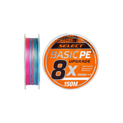 Шнур Select Basic PE X8 150m (разноцветный) #1.0/0.14mm 18LB/8.2kg Шнур Select Basic PE X8 150m (разноцветный) #1.0/0.14mm 18LB/8.2kg