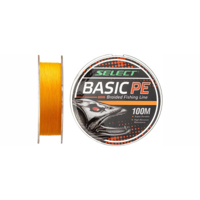 Шнур Select Basic PE X4 100m (оранжевый) 0.14mm 15LB/6.8kg Шнур Select Basic PE X4 100m (оранжевый) 0.14mm 15LB/6.8kg