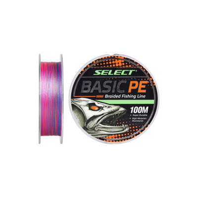 Шнур Select Basic PE X4 100m (разноцв.) 0.10mm 10LB/4.8kg Шнур Select Basic PE X4 100m (разноцв.) 0.10mm 10LB/4.8kg