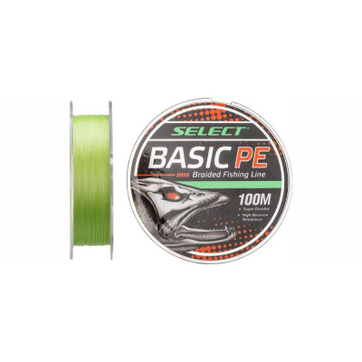 Шнур Select Basic PE X4 100m (салатовый) 0.14mm 15LB/6.8kg Шнур Select Basic PE X4 100m (салатовый) 0.14mm 15LB/6.8kg