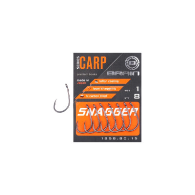 Крючки одинарные Brain Snagger #1 (8 шт/уп) Крючки одинарные Brain Snagger #1 (8 шт/уп)