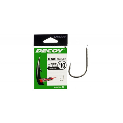 Крючки одинарные Decoy M-001 Round light #10 (15шт в уп) Крючки одинарные Decoy M-001 Round light #10 (15шт в уп)