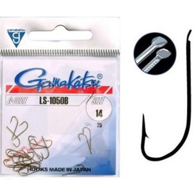 Крючки одинарные Gamakatsu LS-1050 B (BROWN). №16 25шт Крючки одинарные Gamakatsu LS-1050 B (BROWN). №16 25шт