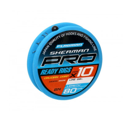 Готовые поводки FLAGMAN Sherman Pro Crucian Carp Ready Rigs 0,148mm, #10,80cm Готовые поводки FLAGMAN Sherman Pro Crucian Carp Ready Rigs 0,148mm, #10,80cm