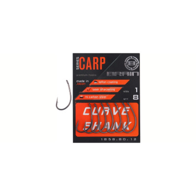 Крючки одинарные Brain Curve Shank #1 (8 шт/уп) Крючки одинарные Brain Curve Shank #1 (8 шт/уп)