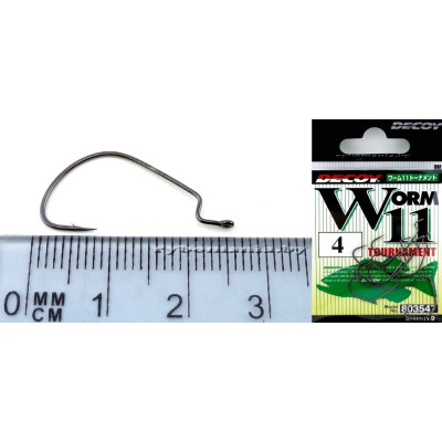 Крючки офсетные Decoy Worm 11 Tournament #4 (9шт в уп) Крючки офсетные Decoy Worm 11 Tournament #4 (9шт в уп)