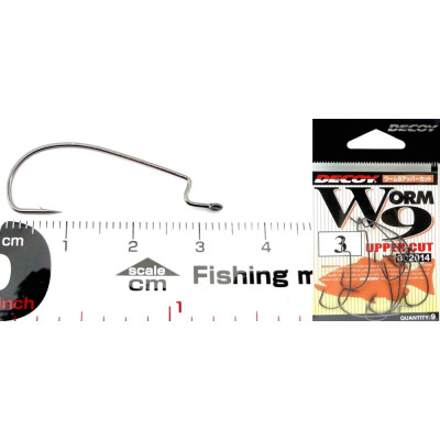 Крючки офсетные Decoy Worm 9 Upper Cut #3 (9шт в уп) Крючки офсетные Decoy Worm 9 Upper Cut #3 (9шт в уп)