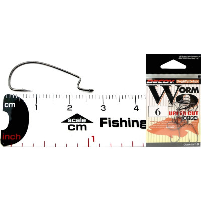 Крючки офсетные Decoy Worm 9 Upper Cut #6 (9шт в уп) Крючки офсетные Decoy Worm 9 Upper Cut #6 (9шт в уп)