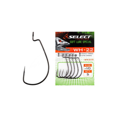 Крючки офсетные Select WH-22 #1 (5 шт/уп) Крючки офсетные Select WH-22 #1 (5 шт/уп)