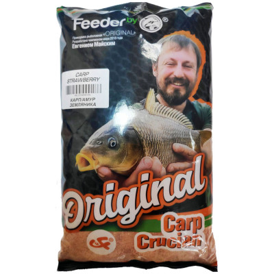 Прикормка Feeder.by Original Carp Strawberry/Карп Земляника, 1кг Прикормка Feeder.by Original Carp Strawberry/Карп Земляника, 1кг