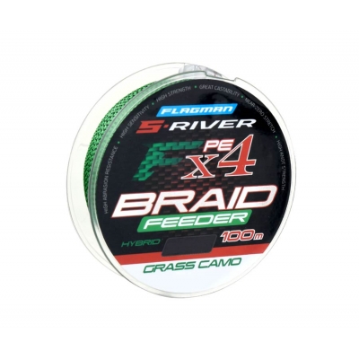 Шнур FLAGMAN S-River Feeder Braid 100м 0,14мм Шнур FLAGMAN S-River Feeder Braid 100м 0,14мм