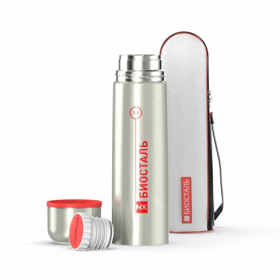 Термос Biostal (в чехле) стальной, 1 л Термос Biostal (в чехле) стальной, 1 л