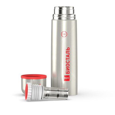 Термос Biostal NX-1000Z (пробка с ситечком) стальной, 1 л Термос Biostal NX-1000Z (пробка с ситечком) стальной, 1 л