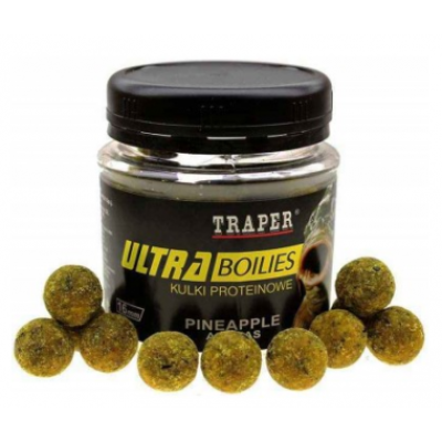 Бойлы Traper ULTRA 12мм, 100г Ananas (ананас) Бойлы Traper ULTRA 12мм, 100г Ananas (ананас)