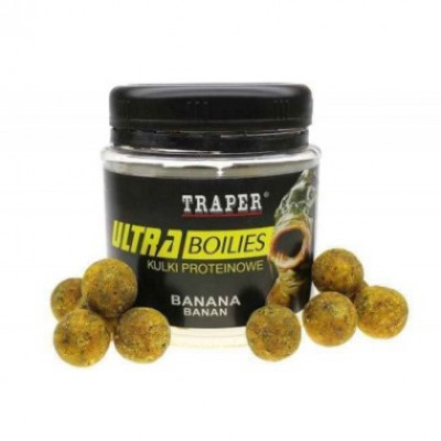 Бойлы Traper 16мм, 100г Banan (банан) Бойлы Traper 16мм, 100г Banan (банан)