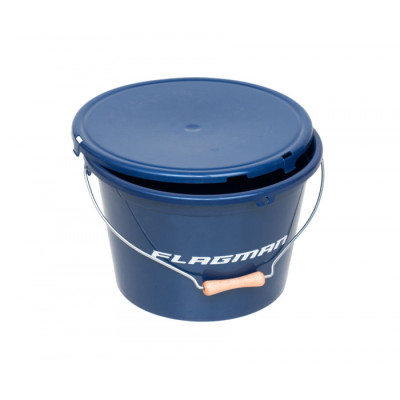 Ведро с крышкой для прикормки FLAGMAN 25л синее Ведро с крышкой для прикормки FLAGMAN 25л синее