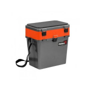 Ящик рыболовный зимний Helios (серый/оранжевый), 19л