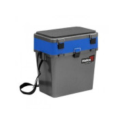Ящик рыболовный зимний Helios (серый/синий), 19л